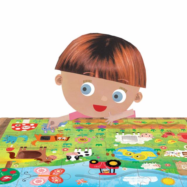 Puzzle tattile Montessori Farm - Headu - immagine 2
