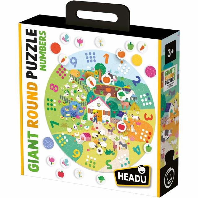 Giant Round puzzle Number - Headu