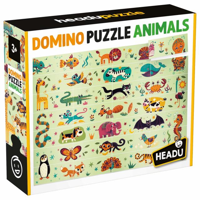 DOMINO PUZZLE ANIMALS HEADU