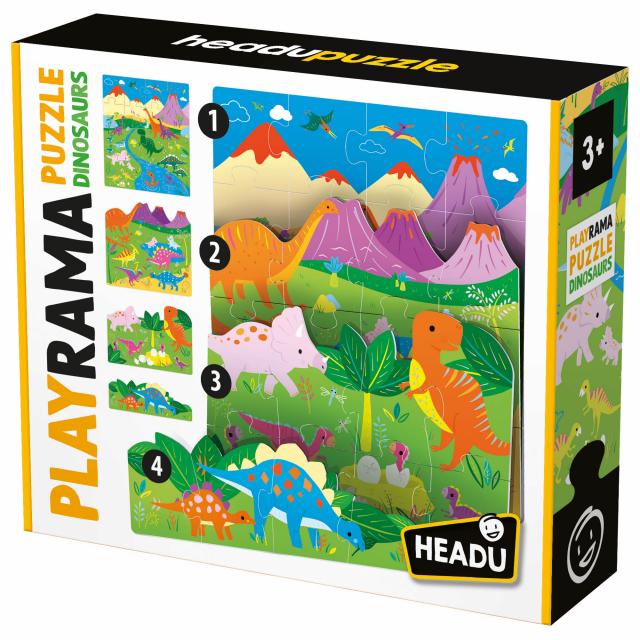 Playrama Puzzle The Dinosaurs HEADU