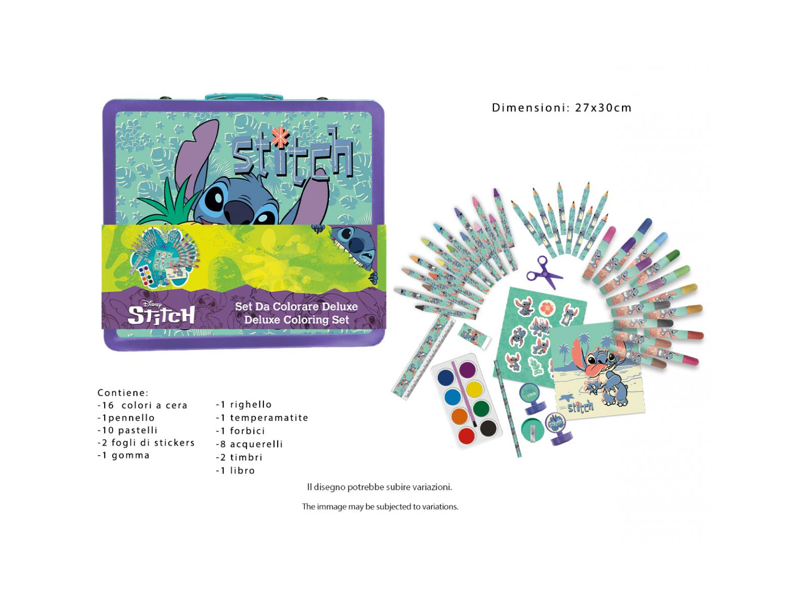 Valigetta in alluminio set colori deluxe - Stitch